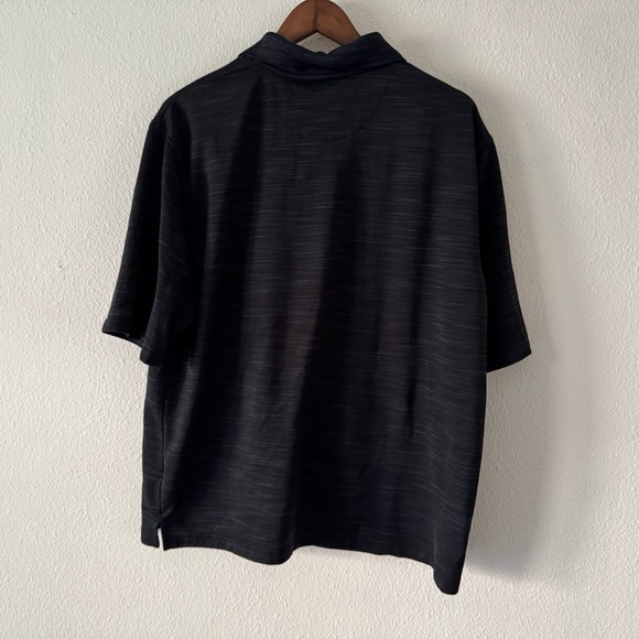Haggar XL Black Performance Polo Shirt Mens Heathered Casual Golf Athleisure - Picture 9 of 9